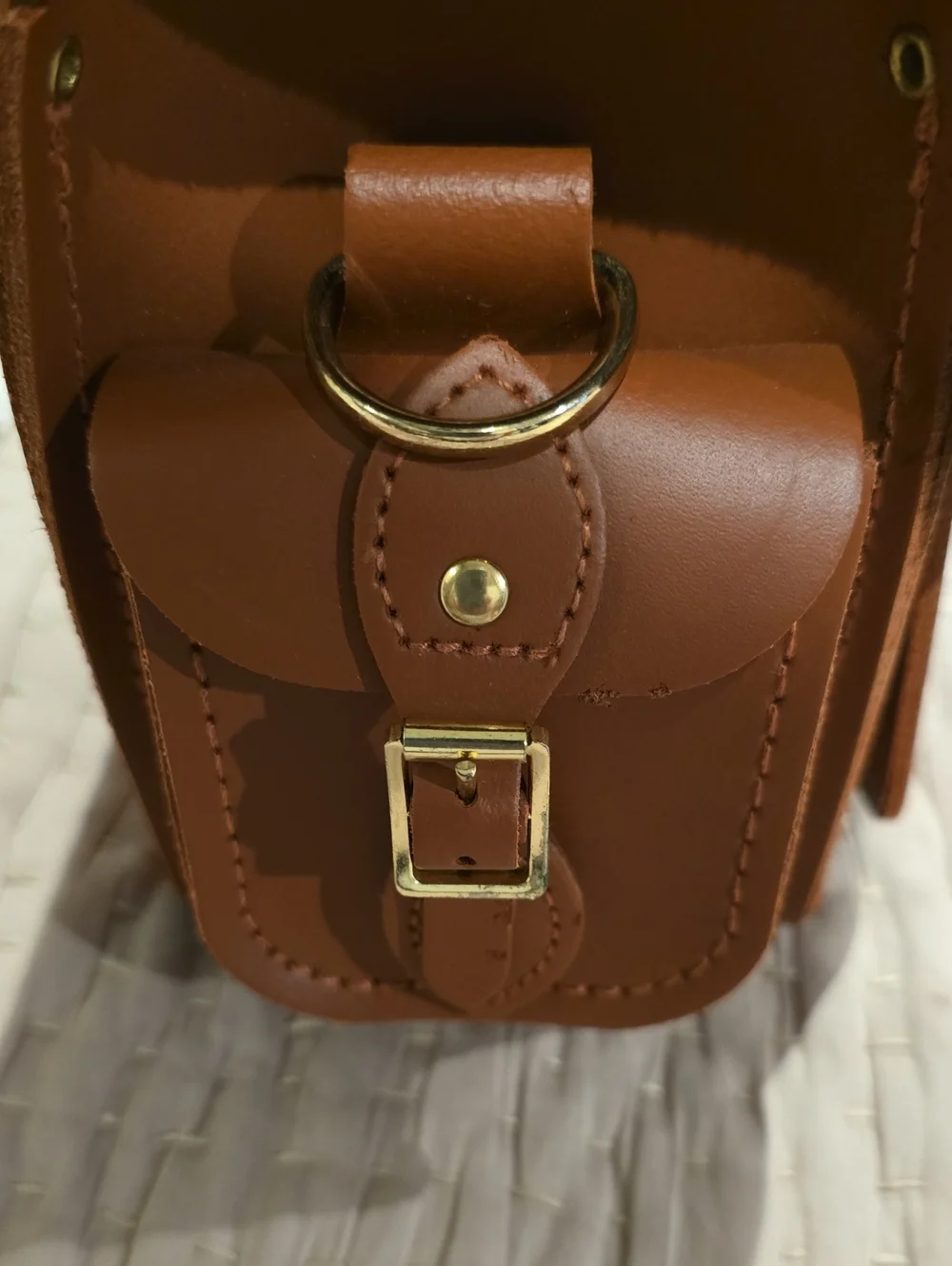 The Cambridge Satchel Company Tan Leather Mini Satchel with Gold Hardware
